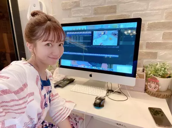 辻希美、動画編集中SHOT＆三男の髪の毛で“ちょっと遊んでみた”写真を公開