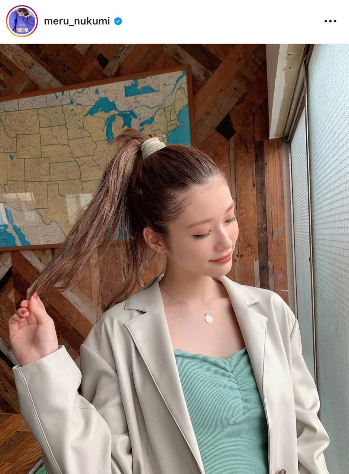 めるる オールバックの 大人 なポニテスタイル公開に反響 鎖骨が綺麗すぎる かわいい 年9月8日 エキサイトニュース