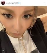 倖田來未、“目力メイク”な顔アップSHOT披露し反響「綺麗」「可愛すぎる」