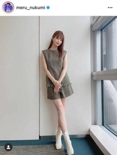 「ほっそ！」めるる、ショートパンツから覗く美脚に反響「スタイル抜群」