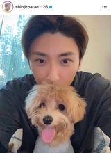 AAA與真司郎、犬とのほっこり2SHOTにファン悶絶「最高に可愛い組み合わせ」「癒しでしかない」