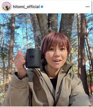 hitomi、家族での冬キャンプを楽しむ姿を公開し反響「羨ましい」「寒そうだけど楽しそう」