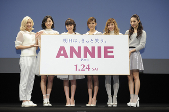 E-girlsの中心メンバー・Flower“初”のジャパンプレミア！映画 『ANNIE / アニー』の日本語吹替版テーマソングを800人の観客と熱唱
