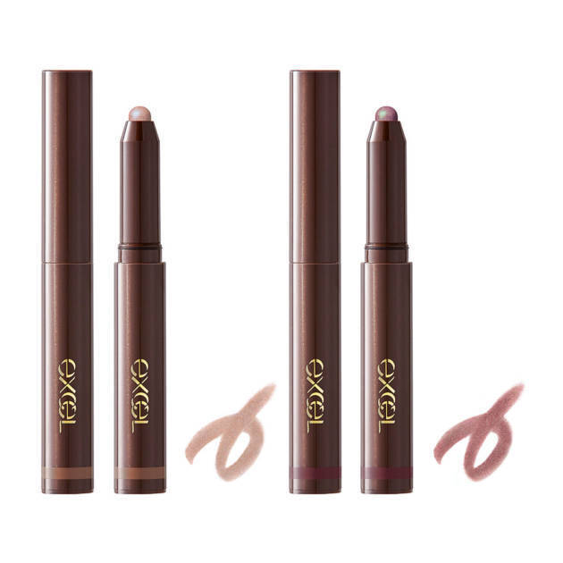 エクセル、なめらかで高密着な「スティックアイシャドウ」から限定2色が発売