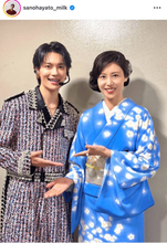 佐野勇斗『おコメの女』共演の松嶋菜々子と2SHOT！紅白の思い出も明かす「すごく嬉しかった」