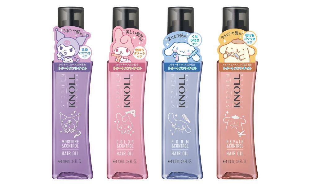 スティーブンノル、サンリオキャラクターの限定デザインヘアオイルが発売