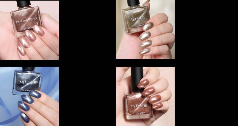TONE DROP、透明感×美発色の速乾マグネットポリッシュ春の新色4色が登場