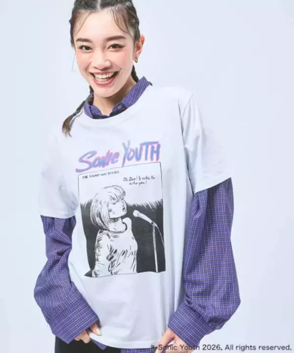 「niko and …」からSONIC YOUTHを大胆にデザインしたTシャツなどが登場。7月2日より販売開始