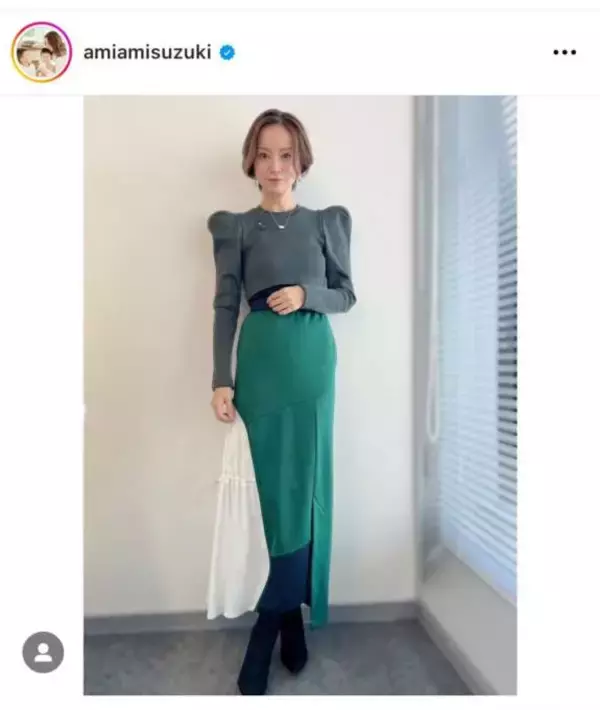 「産後とは思えぬ美しさ」鈴木亜美、ほっそり美スタイルの衣装SHOTに絶賛の声「凄く綺麗」