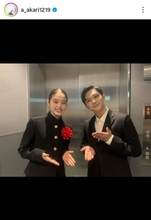 高石あかり、吉沢亮とパシャリ！エランドール授賞式オフSHOT公開「背中を追いかけ頑張ります！」