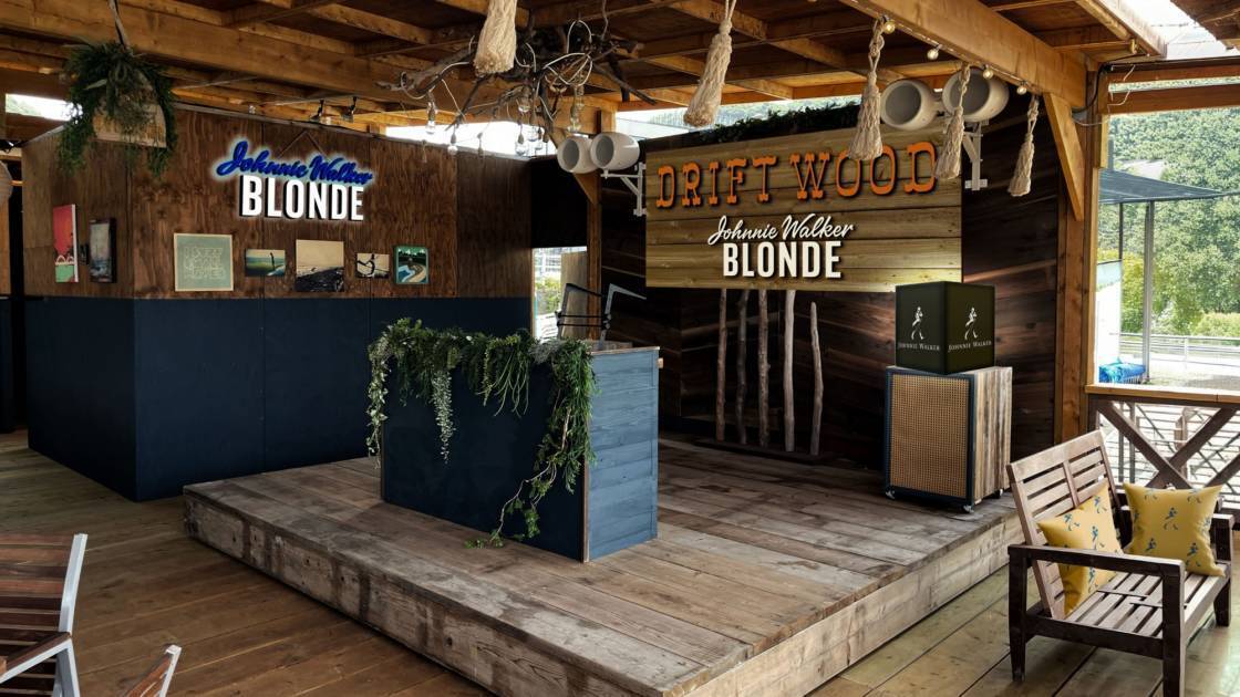 夏季限定のビーチハウス「DRIFTWOOD by JOHNNIE WALKER BLONDE」鎌倉・材木座海岸に7～8月オープン