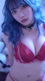 「「赤い下着が好きです」yunocy、豊満バストあらわな妖艶ランジェリーショット公開」の画像1