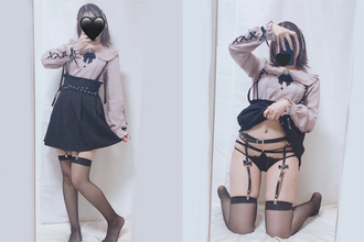 雪見きゆ、私服からセクシーなガーターベルト＆ランジェリー姿への ＃これがこう 披露