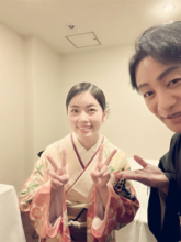 片岡愛之助、華やかな振袖姿の小芝風花との2ショット　同郷・堺トークで盛り上がる