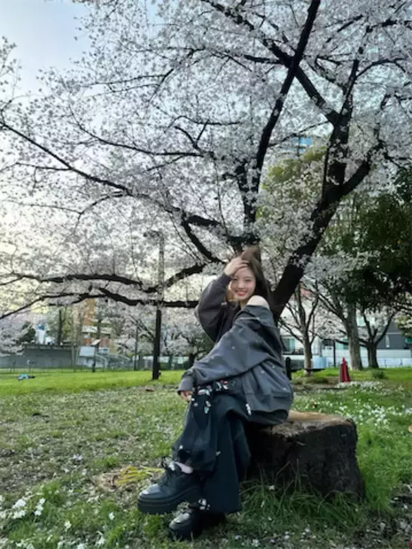 本田真凜、満面の笑み×満開の桜ショットに反響「可愛すぎる」「天使みたい」