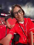 「安田美沙子、息子たちとBリーグ観戦で大興奮「全てがめちゃくちゃカッコよかった試合でした」」の画像1
