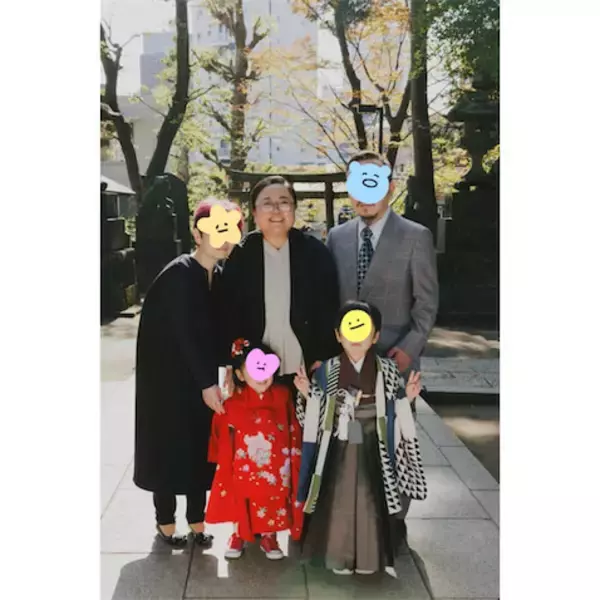 ニッチェ江上、長男・長女の七五三に感動　家族ショット公開「一生の記念になりました！」