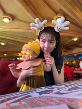 田中芽衣、プーさん姿の0歳息子と初の親子ディズニーを満喫「可愛いの大渋滞すぎる」
