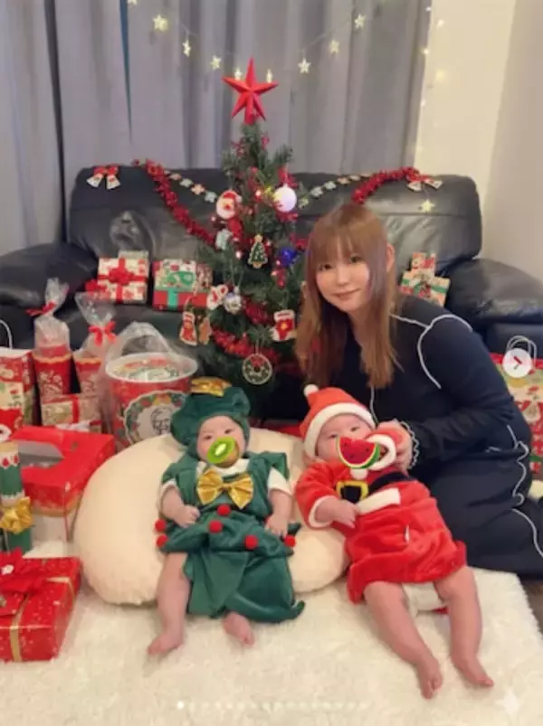 中川翔子、双子息子と迎えた“初めてのクリスマス”に感動「人生が変わった2025年」