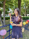「40歳"美しすぎる気象予報士"、美脚きわ立つ膝上丈ワンピースを披露「この日は暑かったので」」の画像1