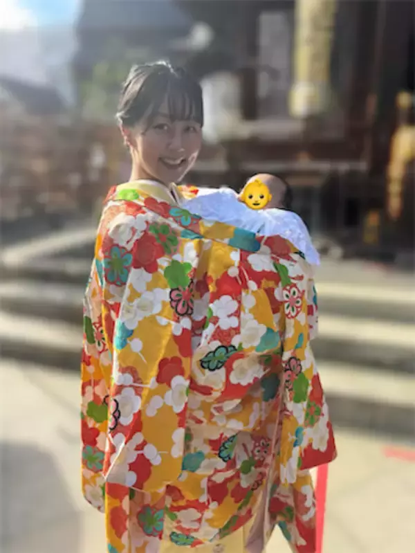 43歳元TBSアナウンサー、0歳長女の“お宮参り”ショットを公開「素敵」「女神と天使！」