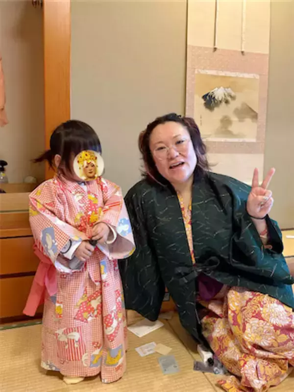 旅館でゆったり…バービー、家族で島根鳥取旅行を満喫「娘はレトロな浴衣を見にまといご満悦」