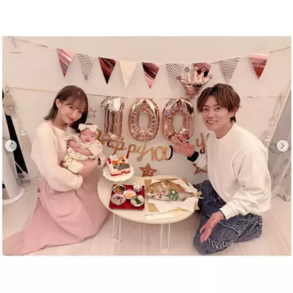 辻希美、夫・杉浦太陽と次女誕生100日をお祝い！「毎日沢山の幸せを杉浦家にくれる夢空」
