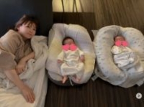 中川翔子、双子の“ミルクちょうだい”攻撃に感激「かわいすぎて泣いてしまった！」