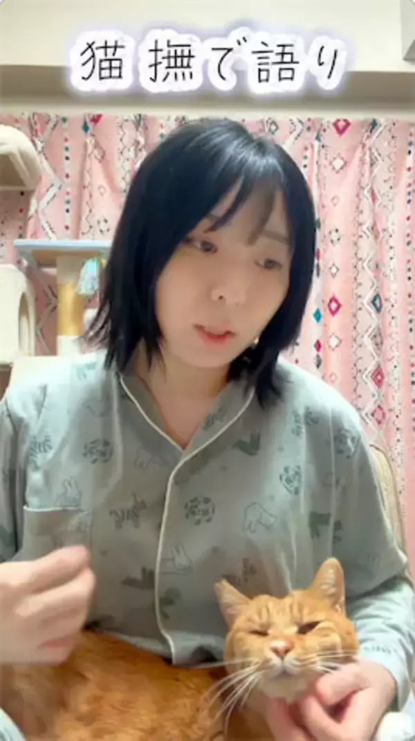 「愛猫を弾く アンゴラ村長の‟撫で語り”動画に反響「凄い！伴奏してる」「可愛すぎる」」の画像