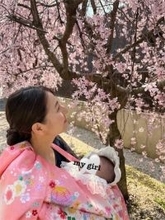 第二子出産・元富山テレビアナが"お宮参り"を報告「桜も満開でとてもいいタイミングでした」
