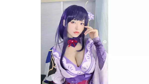 美少女コスプレイヤー・スーユー、圧巻バストに目を奪われる『原神』雷電将軍コスプレ披露
