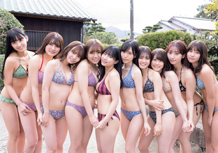 田中美久らHKT48メンバー10人が水着で集結、「B.L.T.×HKT48グラビアSP版」表紙が解禁
