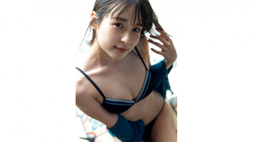 グラドル・女優の中崎絵梨奈が「週プレ」初登場、透き通る美肌とふわふわボディを公開