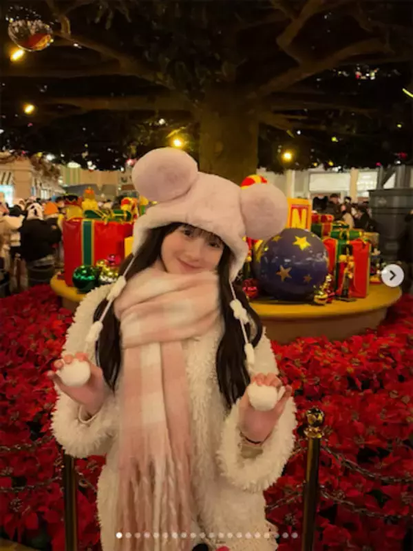 本田紗来、クリスマスディズニーSHOTに称賛続々「めっちゃかわいい」「天使かよ」