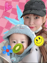 中川翔子、前向き抱っこで双子とお散歩　性格の違い明かす「食べ方でハッキリでて面白い！」