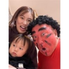 山本圭壱、鬼に扮するも「微妙な感じに」…1歳にこりちゃんの“無表情”ショット公開