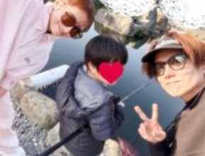 杉浦太陽、家族そろってピクニック気分で釣りへ「コアがめっちゃ上手に釣れました」