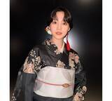 「のん、艶やかな黒の着物姿に称賛の嵐「お美しい…」」の画像1
