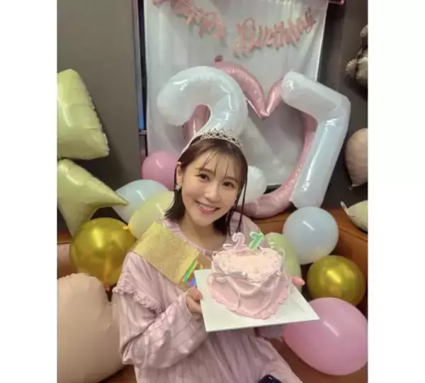 「第２子妊娠中･西野未姫、ピンク尽くしの27歳バースデー」の画像