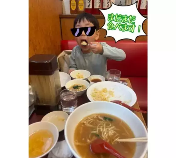 ニッチェ･江上、５歳長男との町中華デート報告＆爆食に感慨