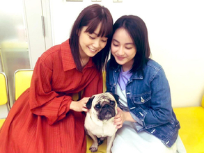 平祐奈、深川麻衣×パグ犬との仲良し３ショット公開！