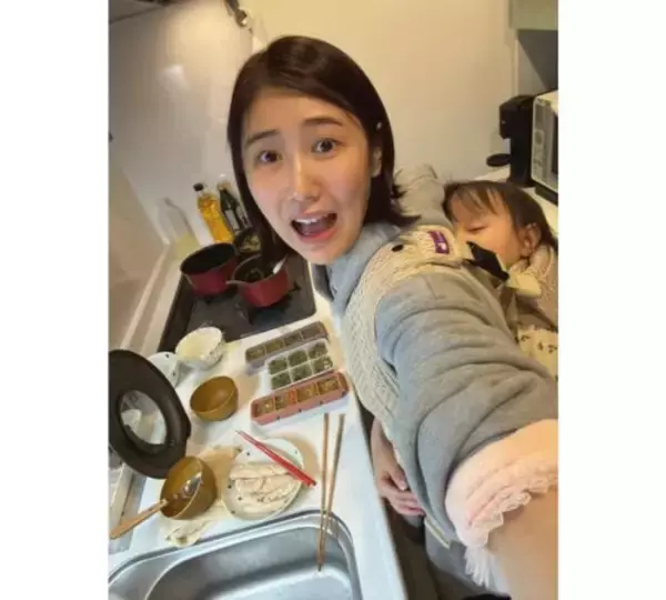 西野未姫、１歳娘をおんぶして…奮闘ショットに共感の声