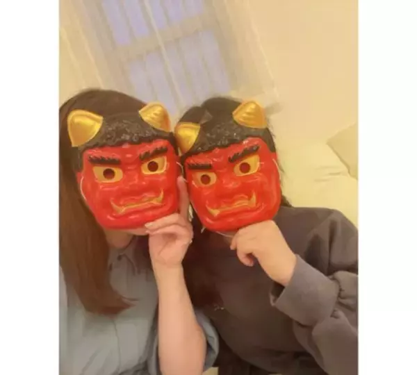 「東貴博･安めぐみ、家族そろって節分…愛娘の鬼姿写真など公開」の画像