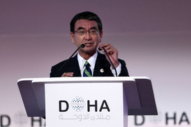 河野太郎防衛相、ドーハで演説「侵略者は代償を支払う」中国の軍事活動に警告