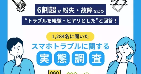 画面が割れた、水没した…“スマホトラブル”に「対策ゼロ」の人が8割超、ゲオ調査