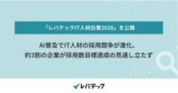 IT人材採用、約3割の企業が目標達成を「困難」と認識 - レバテック調査