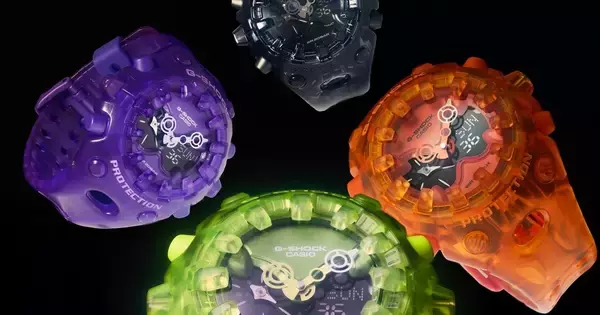 カシオ、Y2K時代のスケルトンデザイン採用したG-SHOCK「GA-V01SKE」- 4色展開