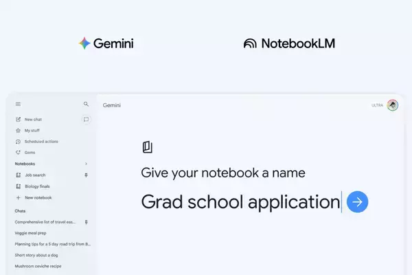 Google、Geminiに「ノートブック」機能を追加　NotebookLMともシームレスに同期