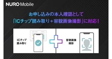 NUROモバイル、本人確認手続きにICチップ読み取り+容貌撮影方式を導入