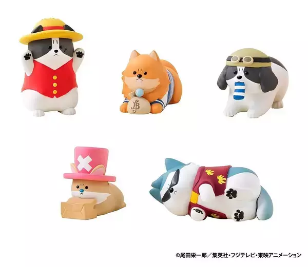 【ガシャポン】麦わらの一味と「怒ったわんちゃあぁぁん」がコラボ! - 人気者同士の登場に「怒ってても可愛い」「わんこフランキーが一番欲しいかも笑」と話題に